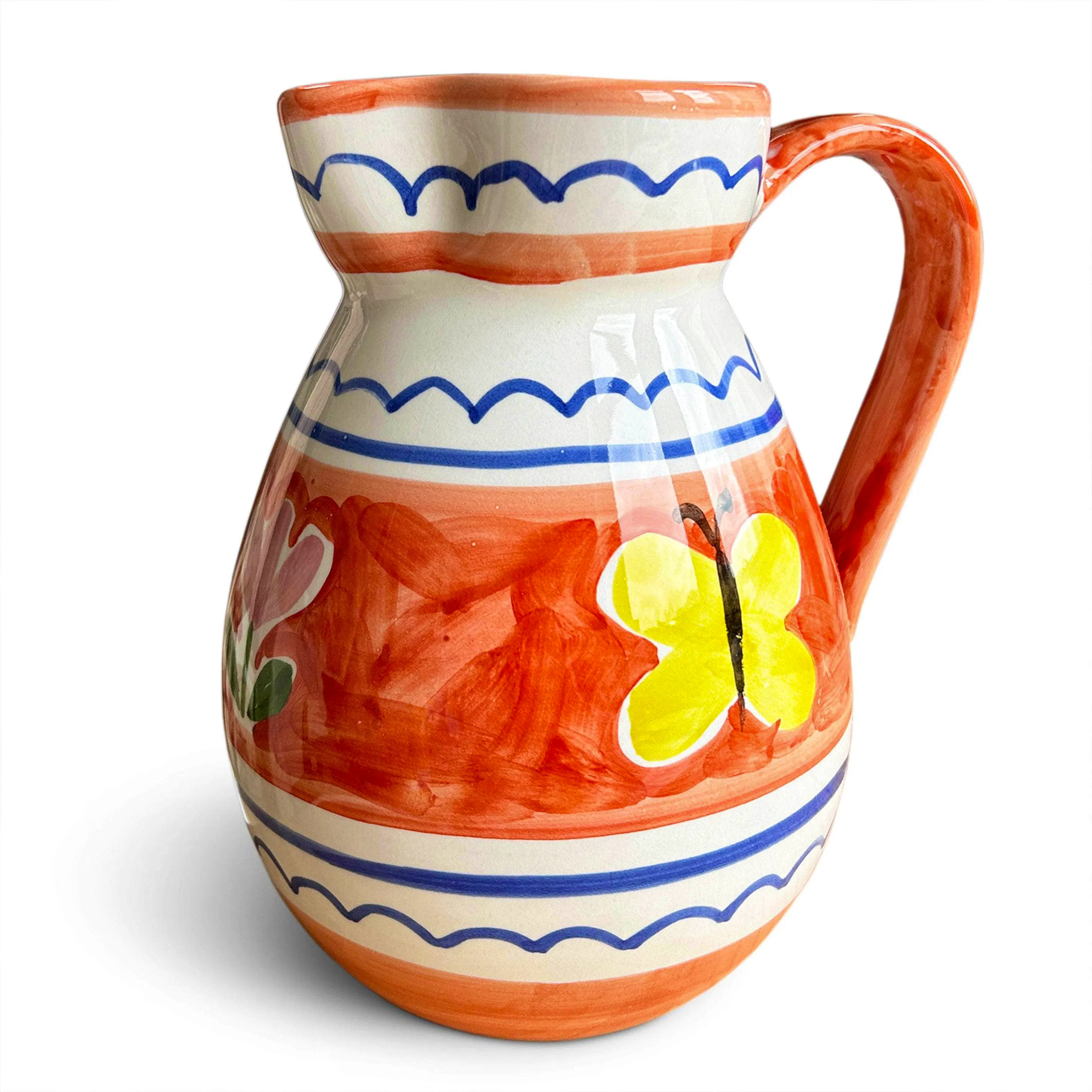 Maison Flaneur Terracotta Butterfly Fleur Pitcher, £95