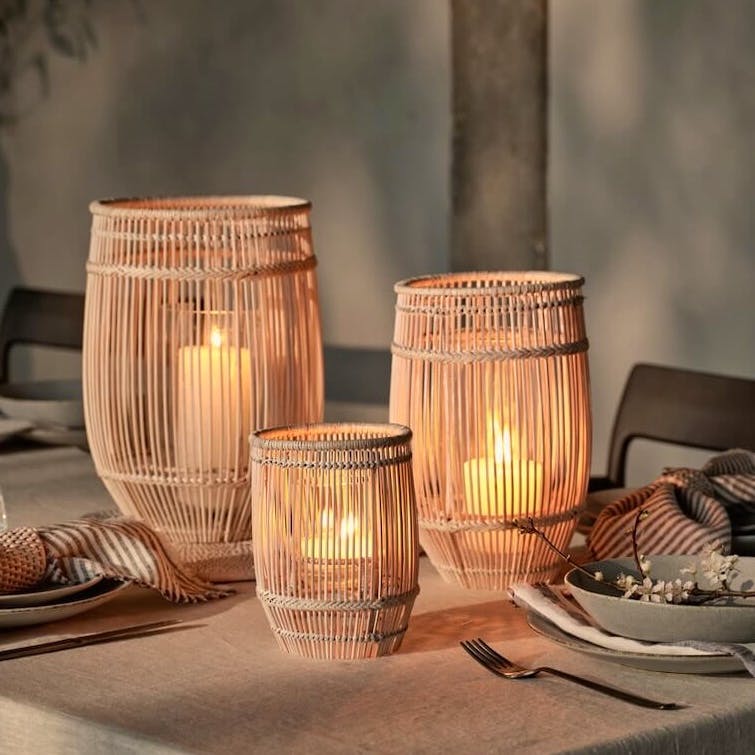 Layered Lounge Leve Rattan Lantern, £32