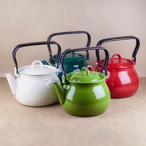 Objects Of Use Ukrainian Enamel Kettles, 2 litres, £35