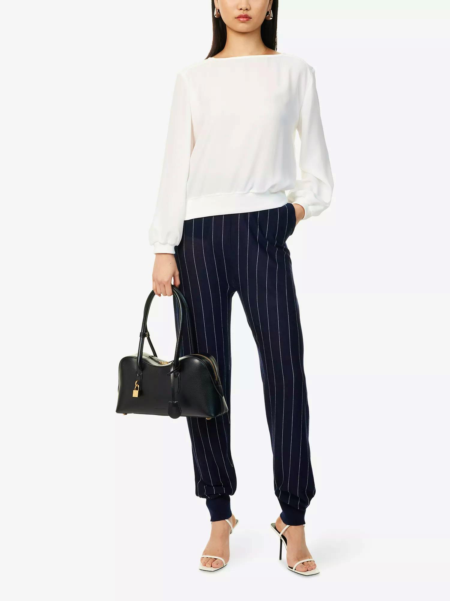 Stella McCartney Striped Tapered-Leg Wool Trousers, £790