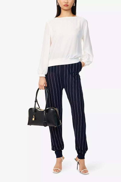 Stella McCartney Striped Tapered-Leg Wool Trousers, £790