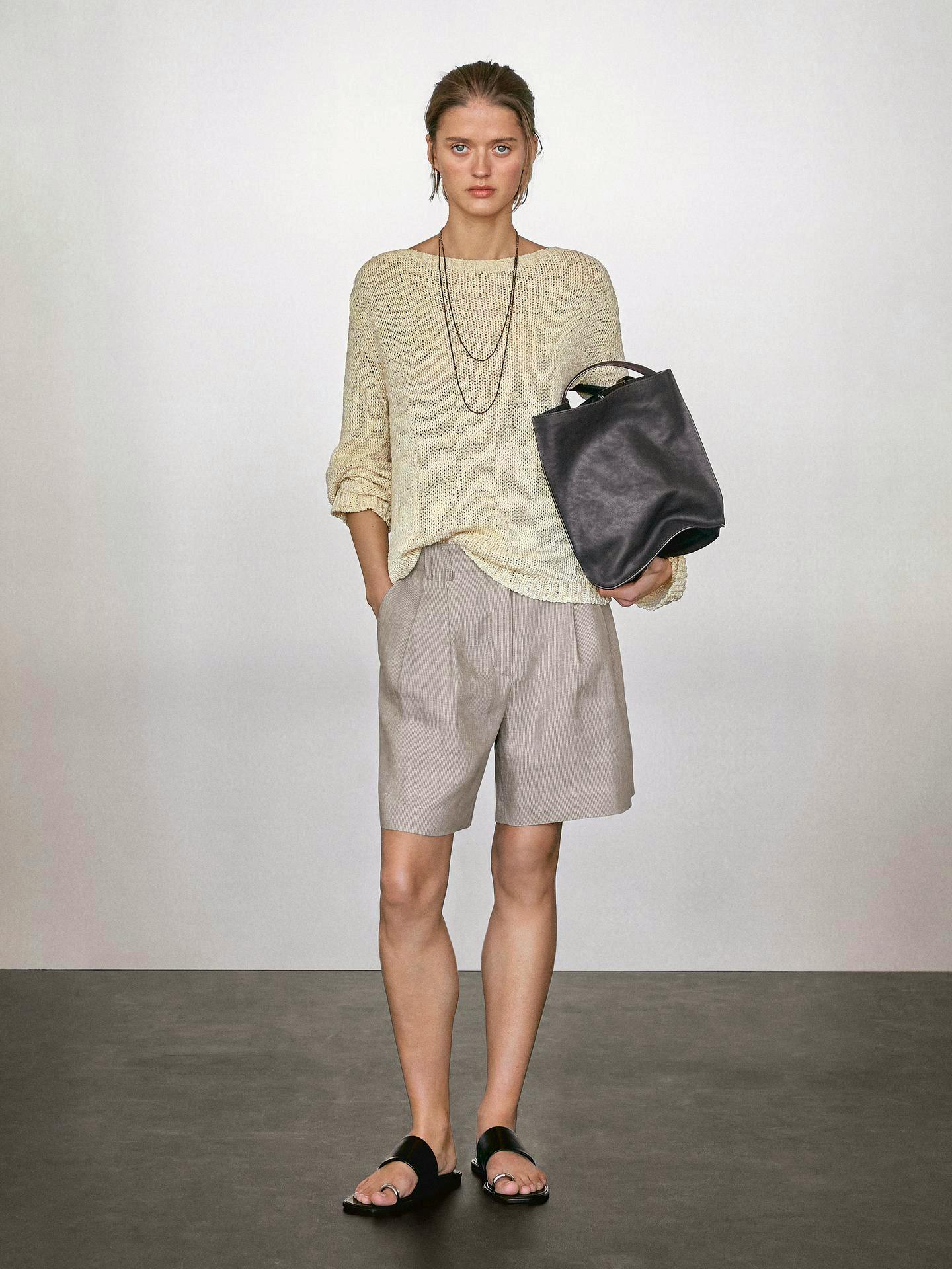 Massimo Dutti Linen Bermuda Shorts, £60