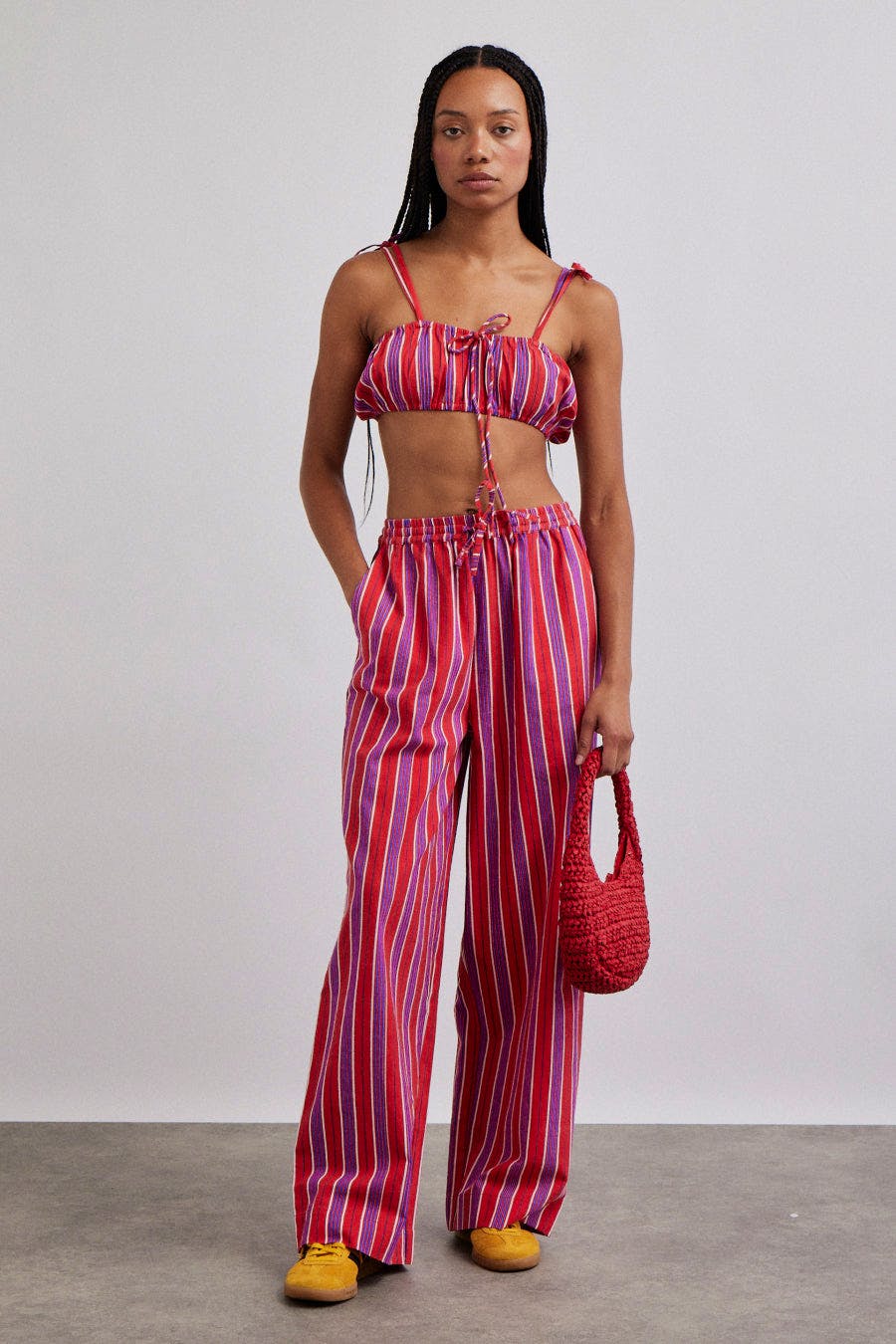 Damson Madder Clo Red Striped Trousers, £65