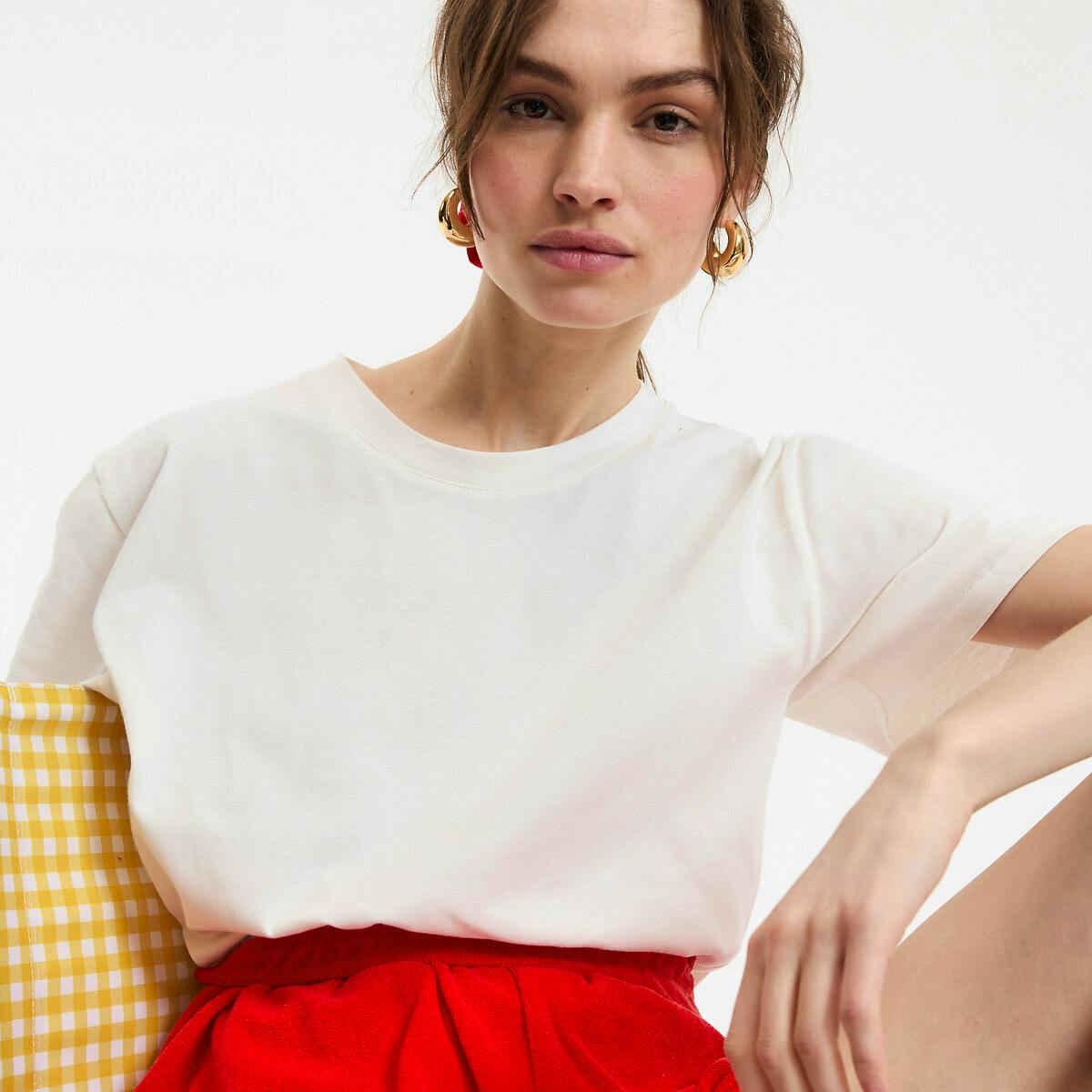 Crew Neck T-Shirt with Short Sleeves £44.99