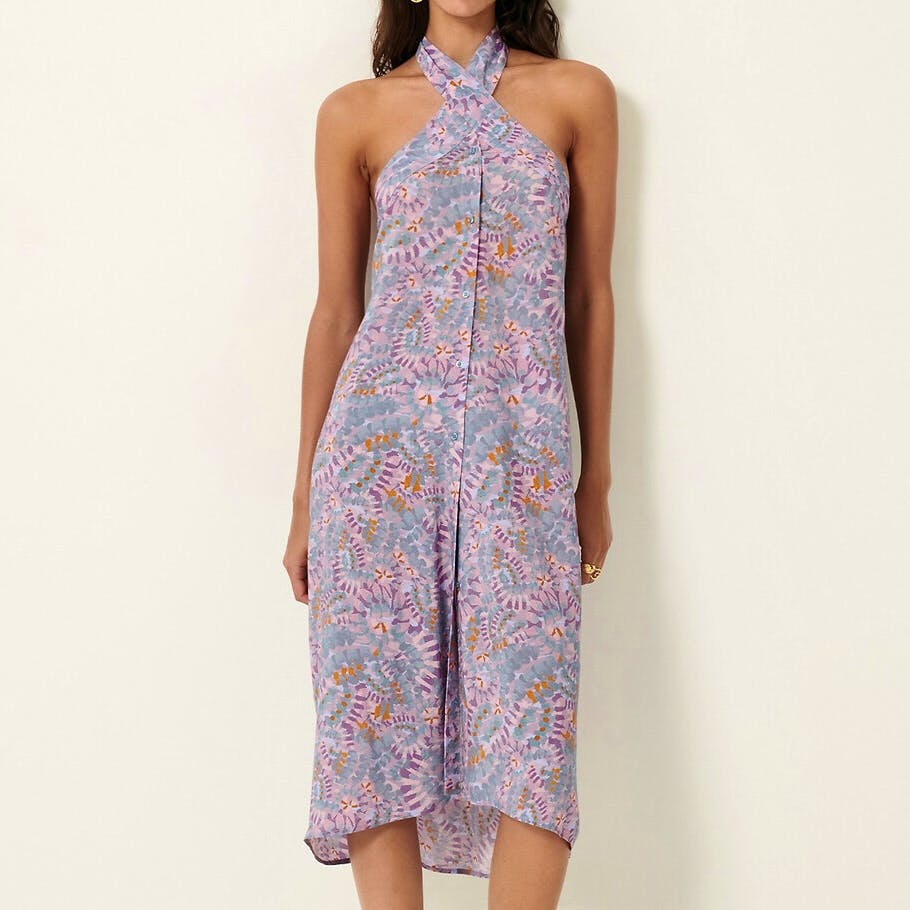 Santana Backless Pareo Dress in Floral Print £225