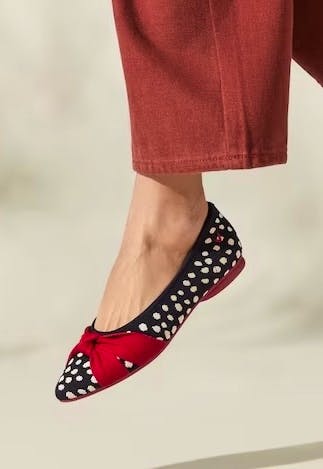 Vivaia Almond Toe Knotted Flats, £110