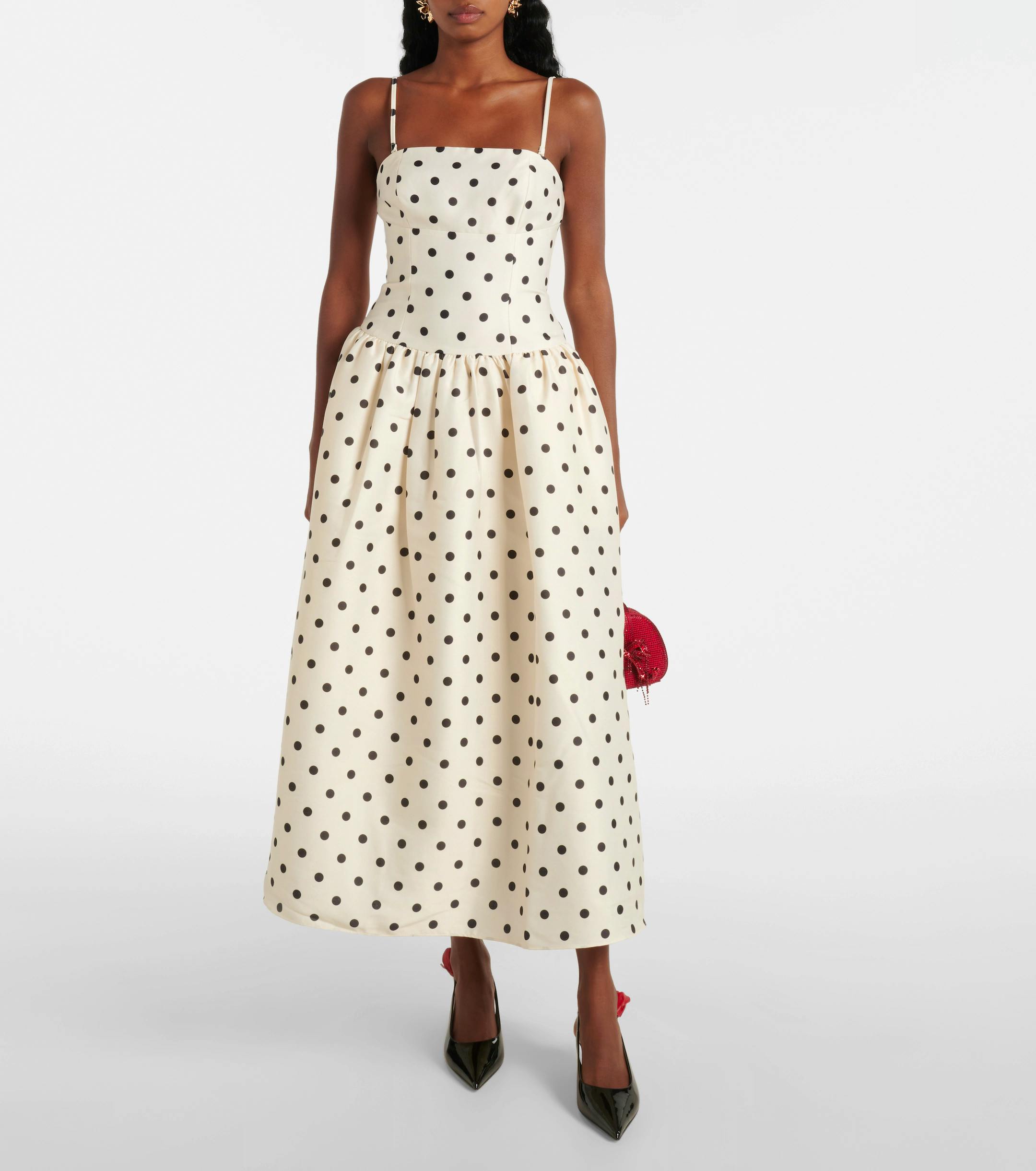 Self-Portrait Polka-Dot Taffeta Corset Dress, £475