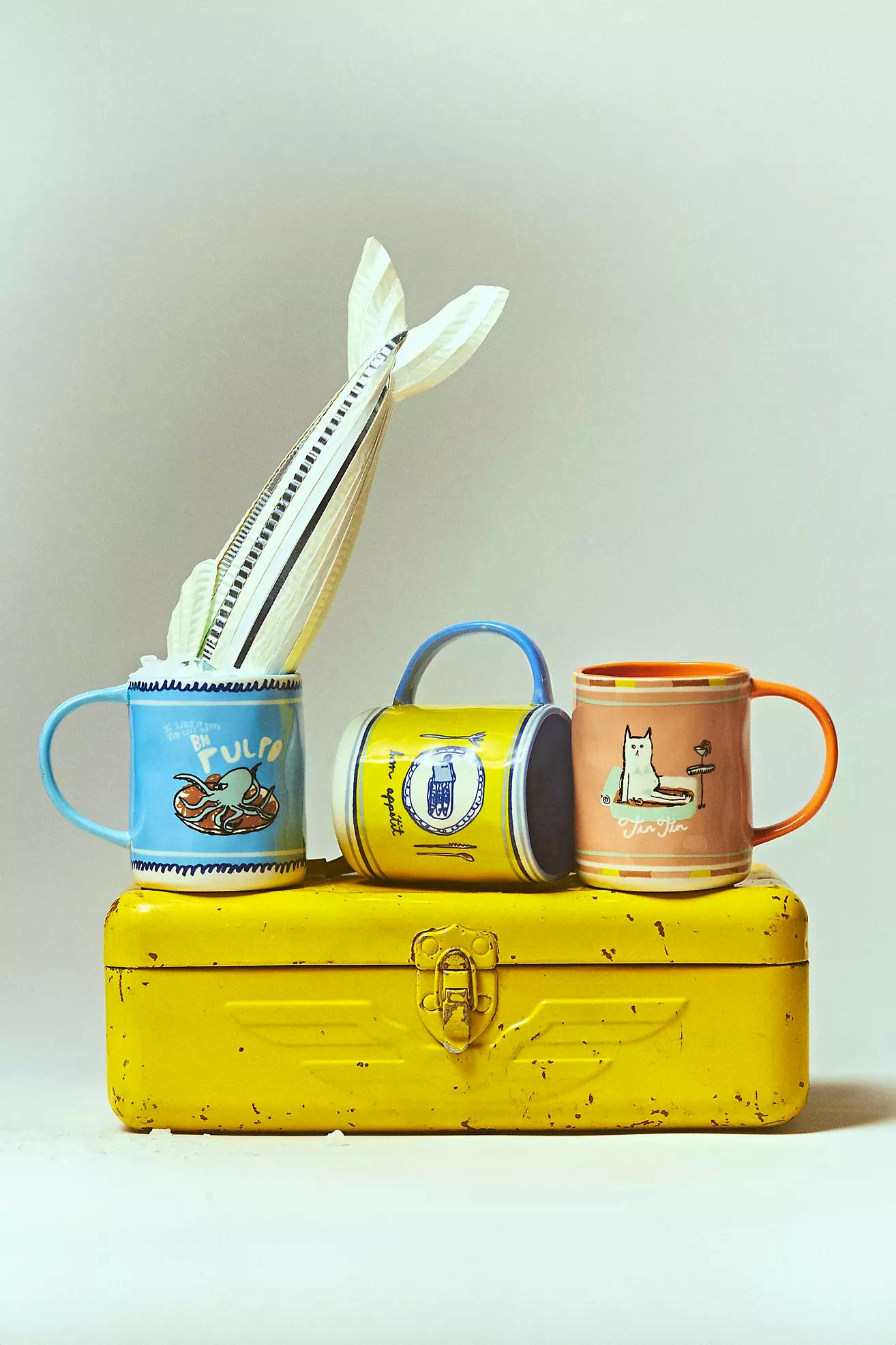 Anthropologie The Original Tinned Fish Candle Stoneware Mug, £14