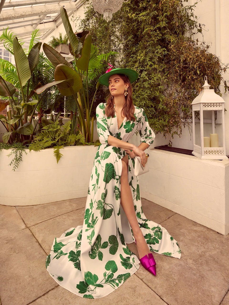 Claire Mischevani Freida Dress - Leaf Print, £995