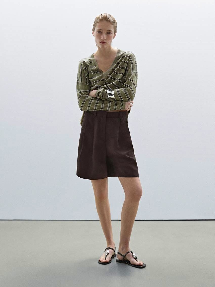 Massimo Dutti Pleated Bermuda Shorts, £59.95