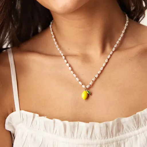 Design8 London Lemon Pendant Necklace, £10