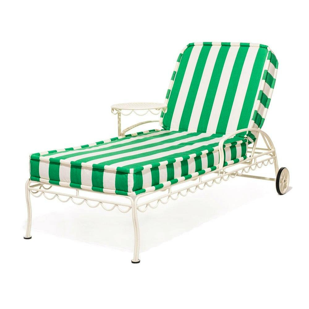 Business & Pleasure The Al Fresco Sun Lounger In Crew Canyon Green Stripe, £2,039