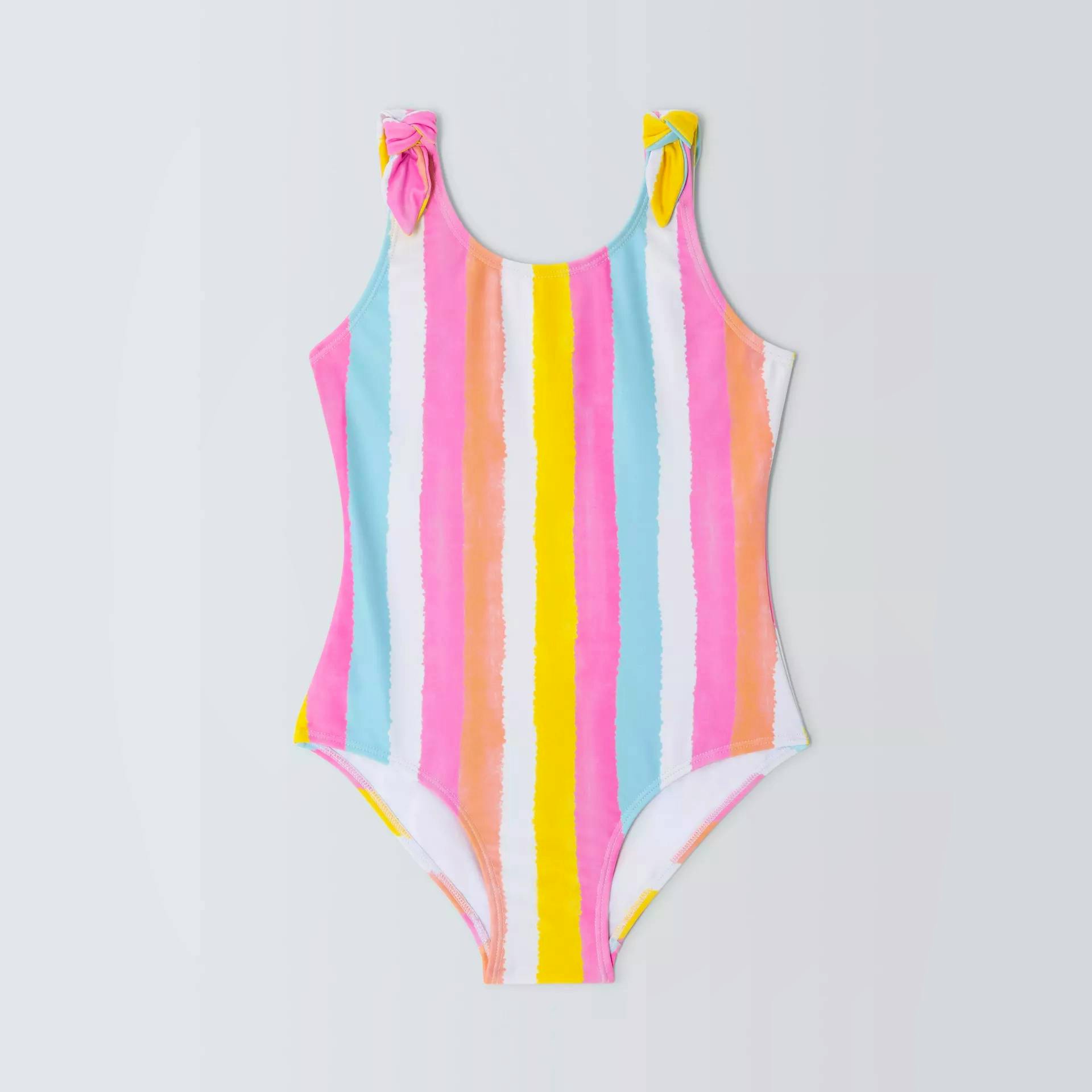 John Lewis Kids' Rainbow Stripe Swimsuit, Multi, From £12 – £16