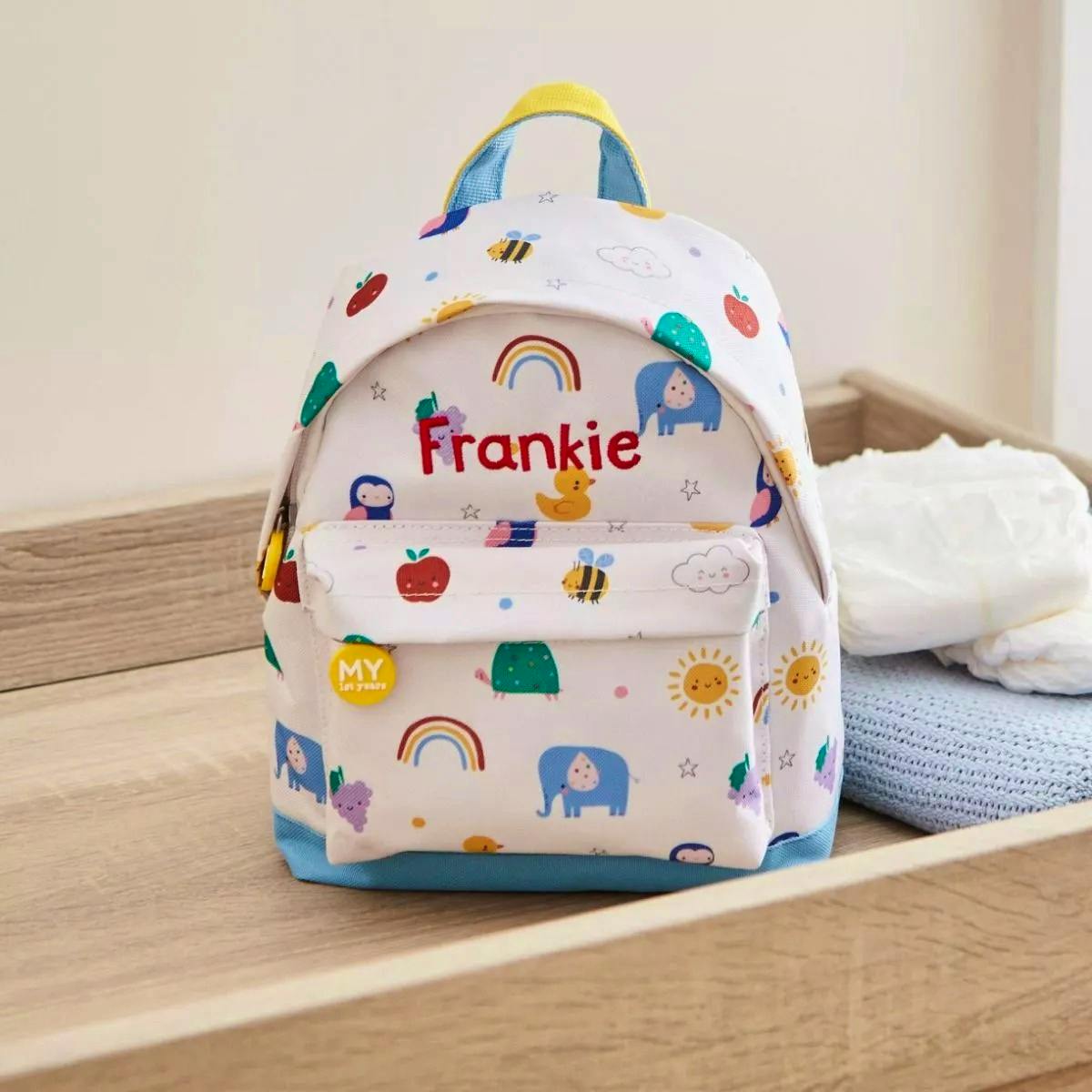 My 1st Years Personalised Colourful Print Classic Mini Backpack, £24