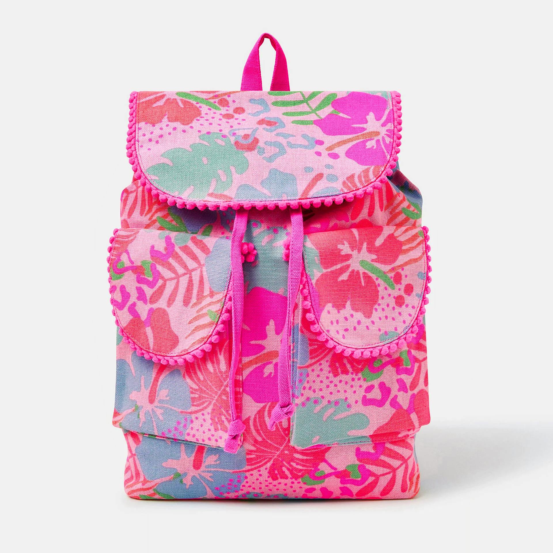 Accessorize Girls Tropical Print Canvas Backpack, Now £11.20