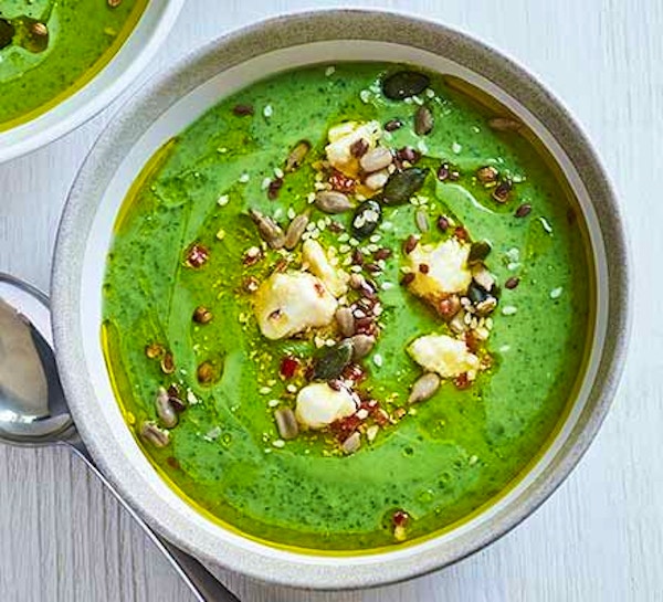 Chilled Green Soup With Feta
