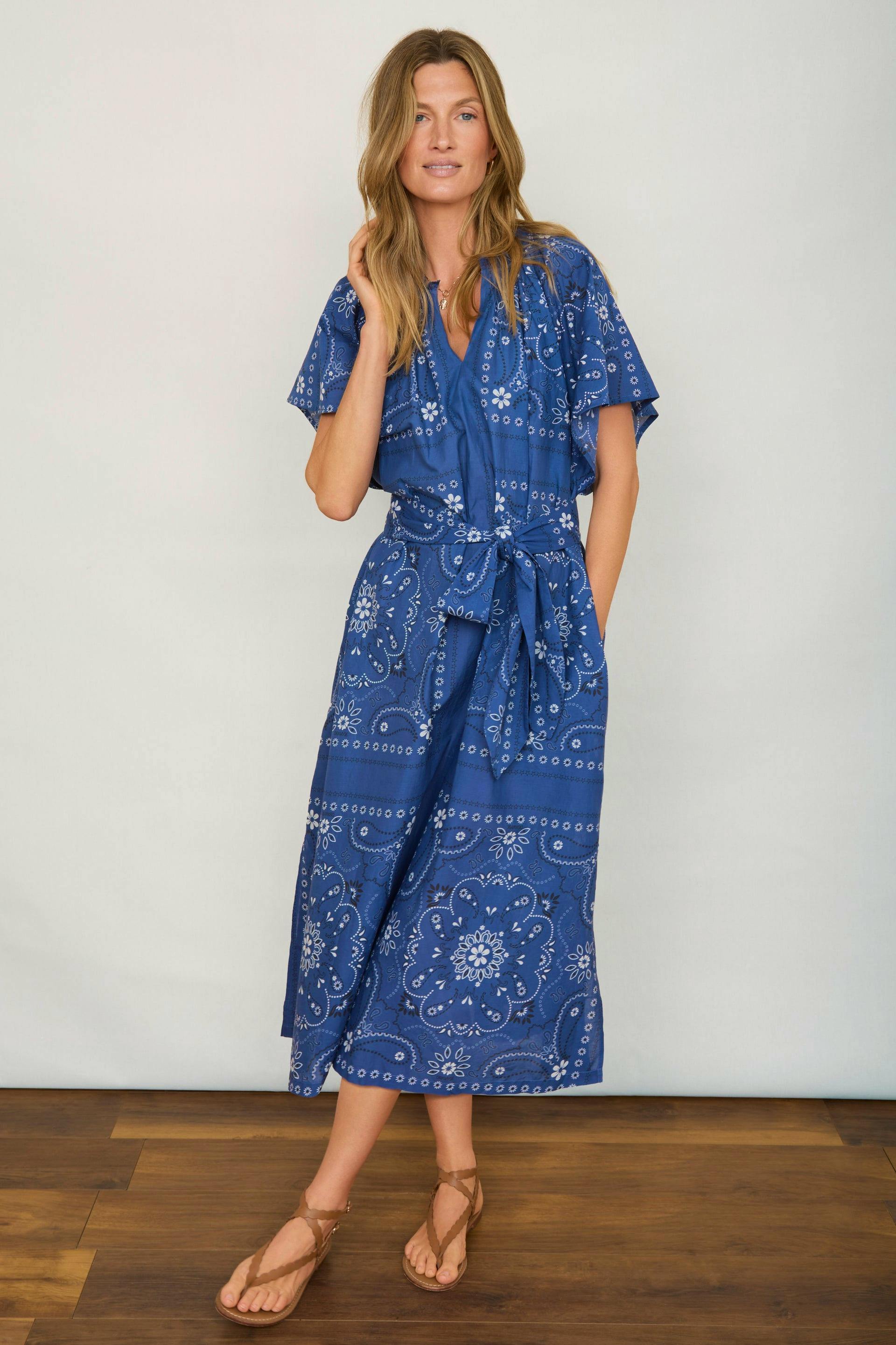 DB x Wyse Ibiza Blue Bandana Dress, £180