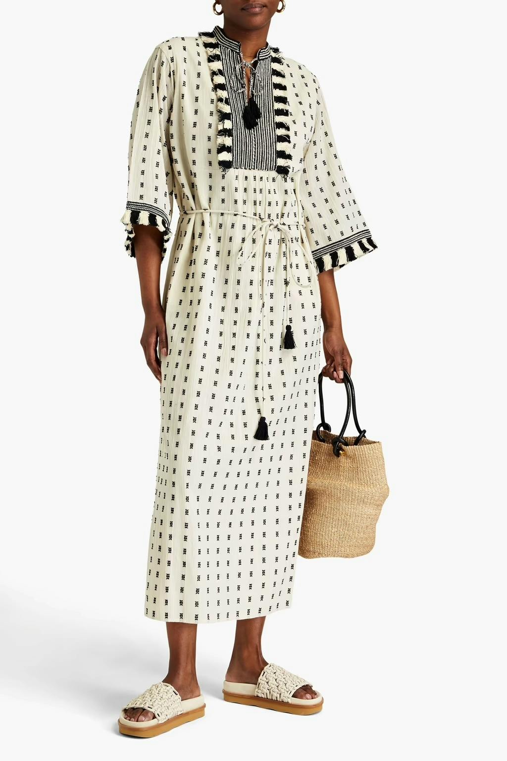 Tory Burch Tasselled Embroidered Dress, £266