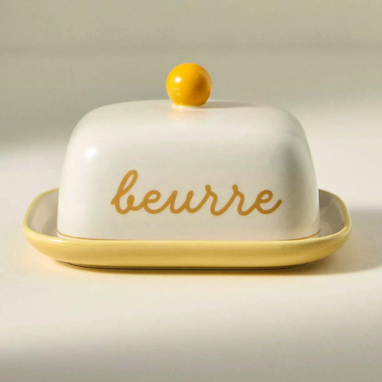 Anthropologie Café Violette Handpainted Stoneware Butter Dish, £24