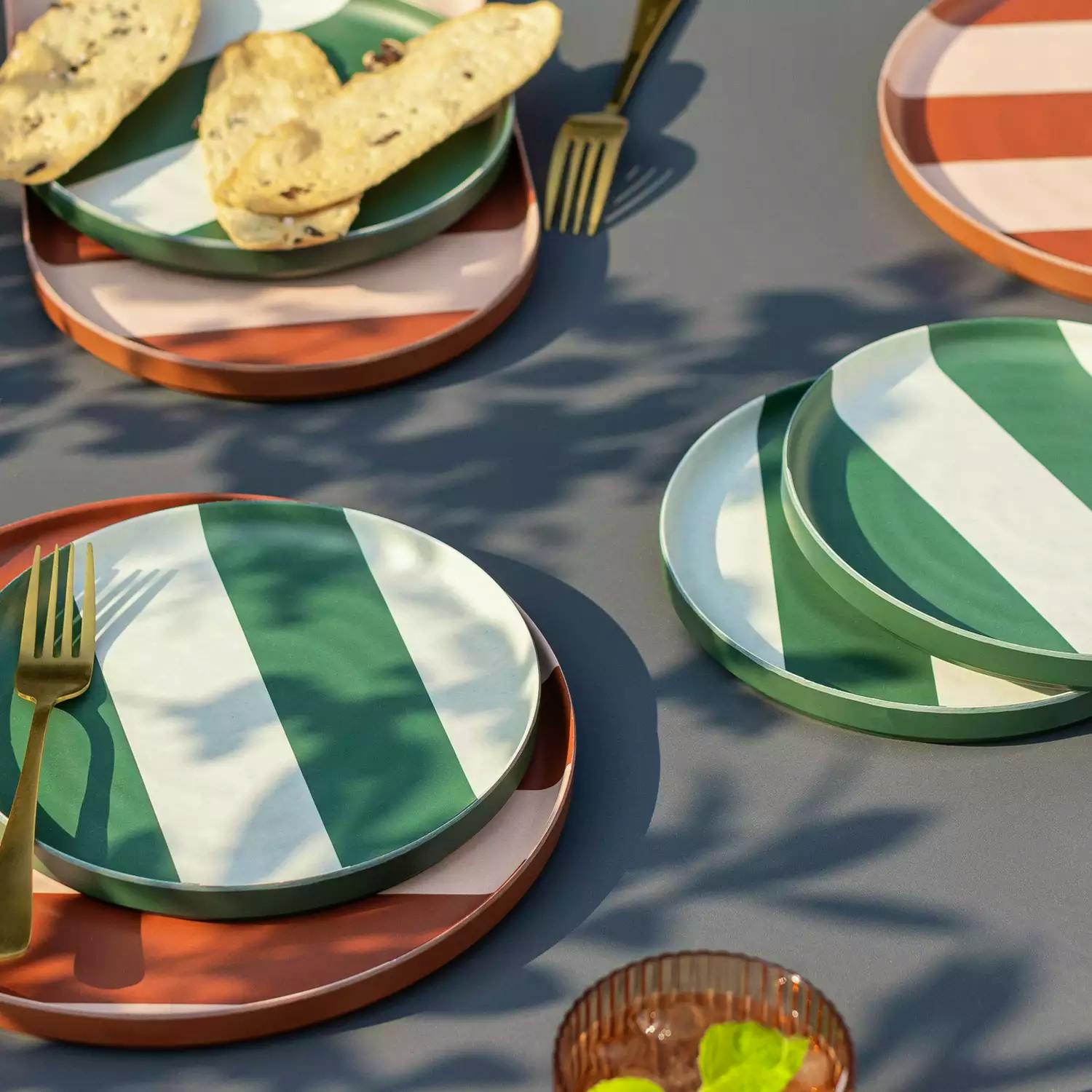 Habitat Habitat Striped Picnic Side Plate – Set Of 4, £8