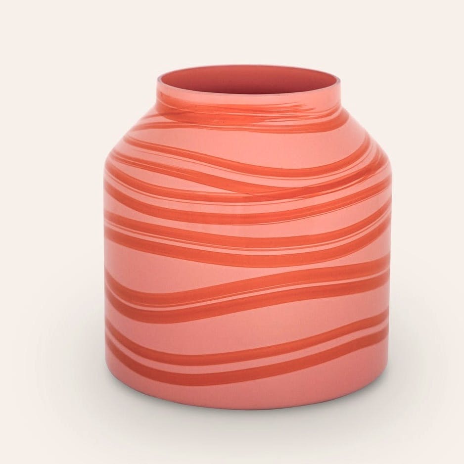 Birdie Fortescue Maypole Vase - Small - Orange & Pink, £55