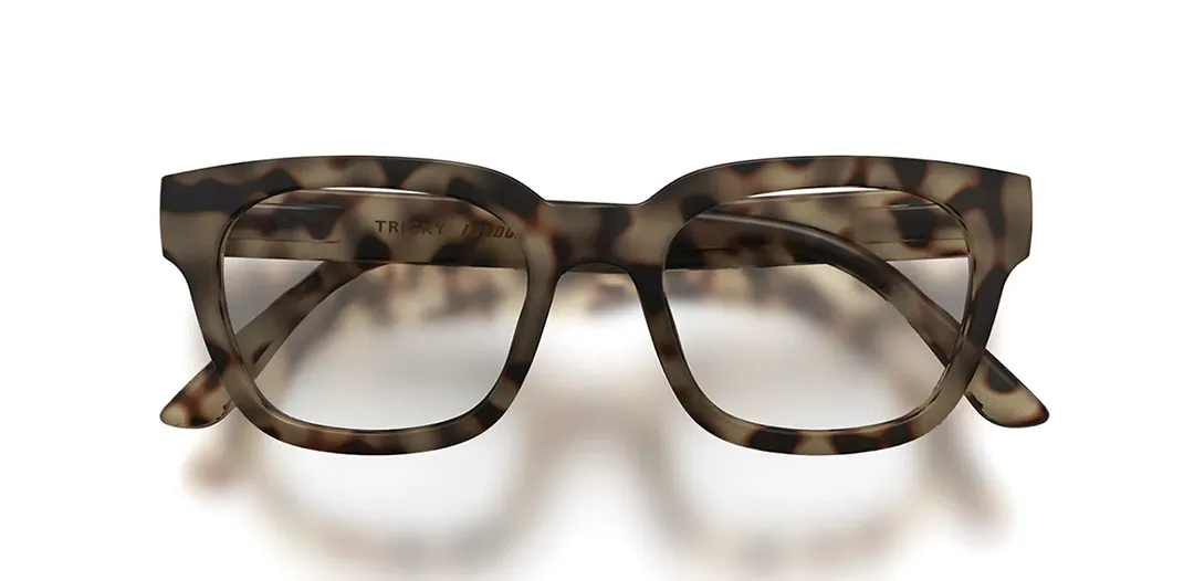 London Mole Tricky blue blocker glasses in pale tortoiseshell, £17.99