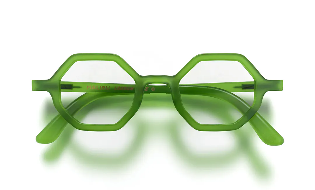 London Mole Malibu Reading Glasses In Rubberised Transparent Green, £18.99