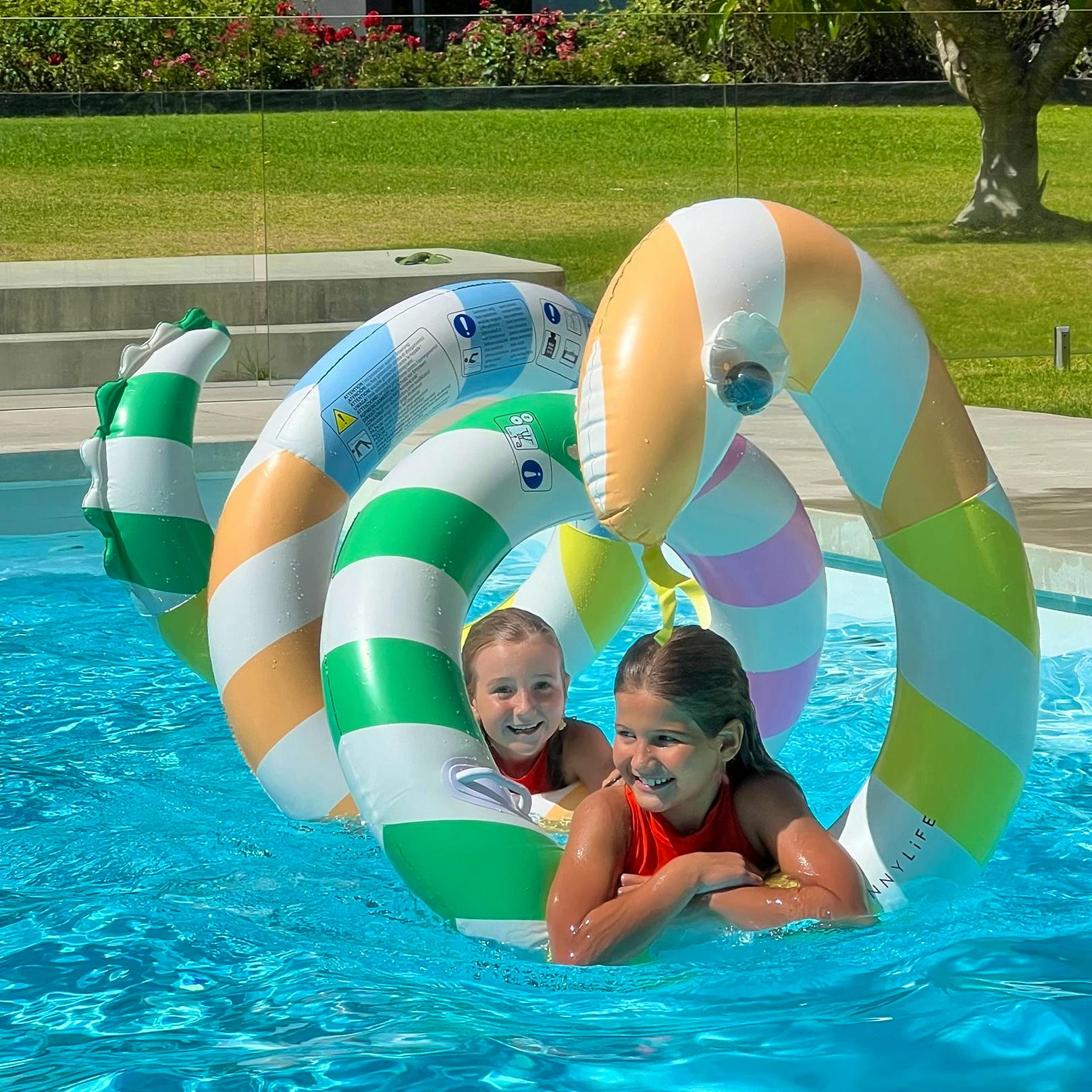 SunnyLife Giant Inflatable Noodle Poolside Sorbet Stripe, £50
