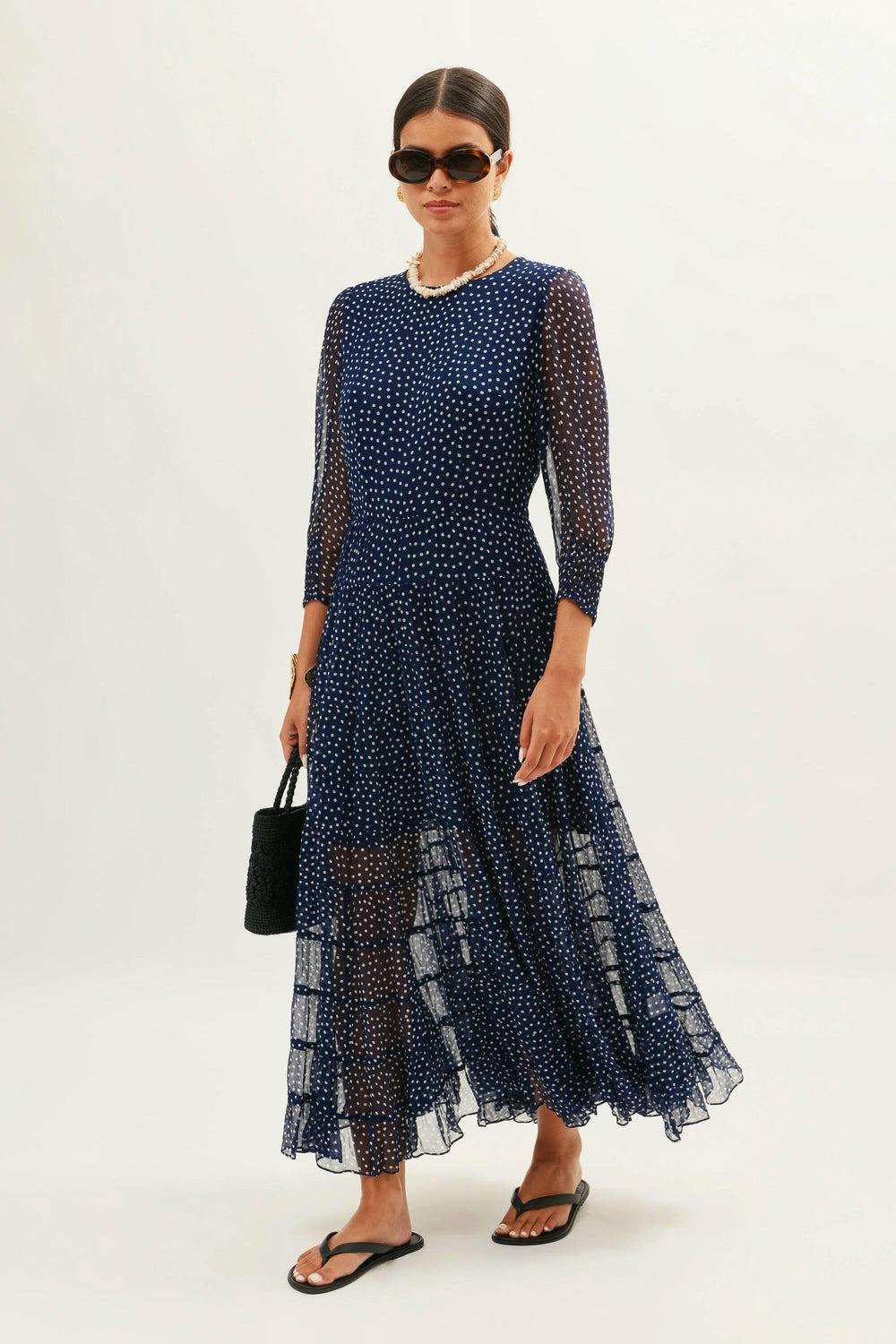 Rixo Kristen Tiered Midi Dress, £305