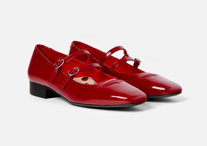 Duke + Dexter Ruby Red Patent Mary Jane, £190