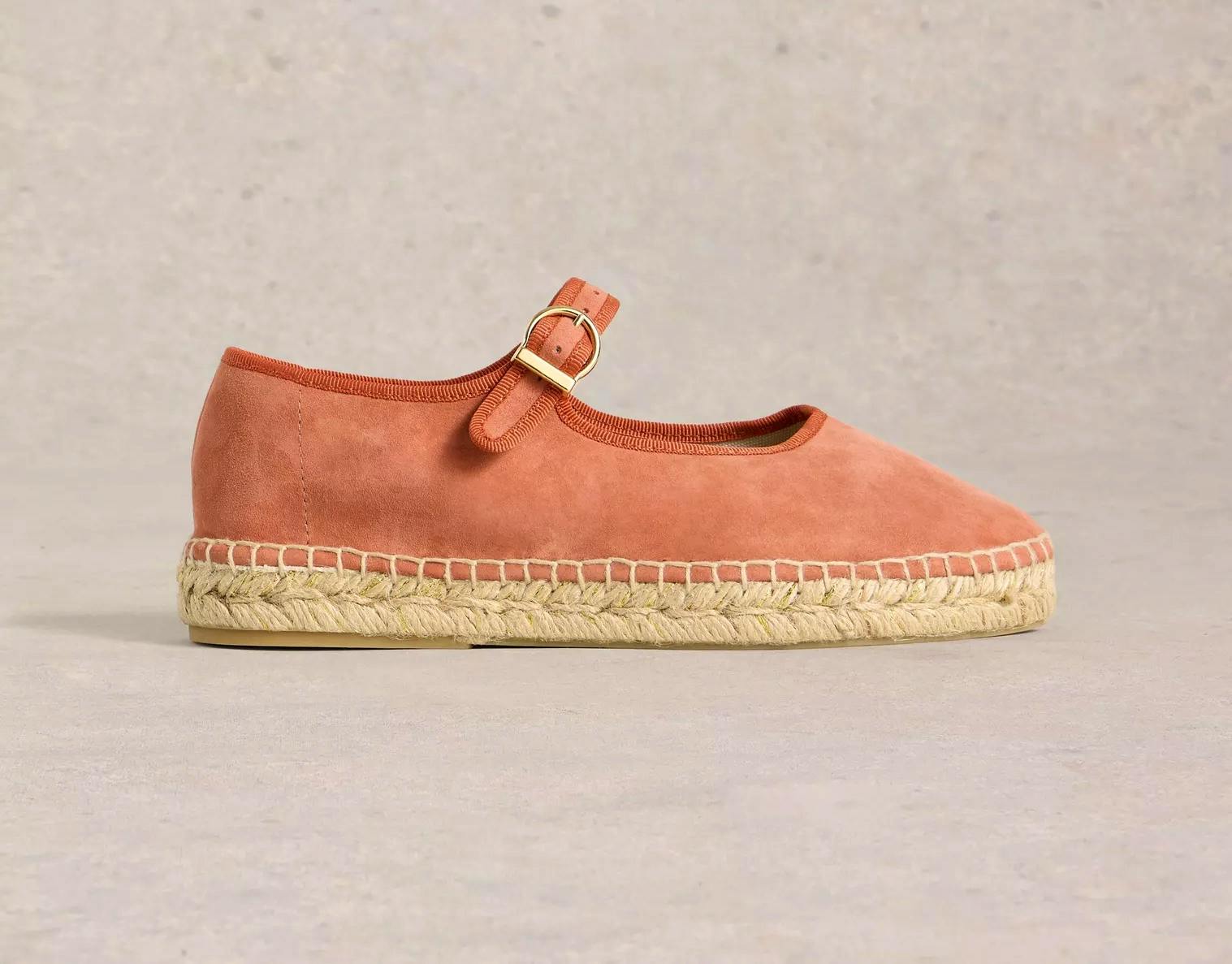 White Stuff Mary Jane Espadrilles In Mid Orange, £79