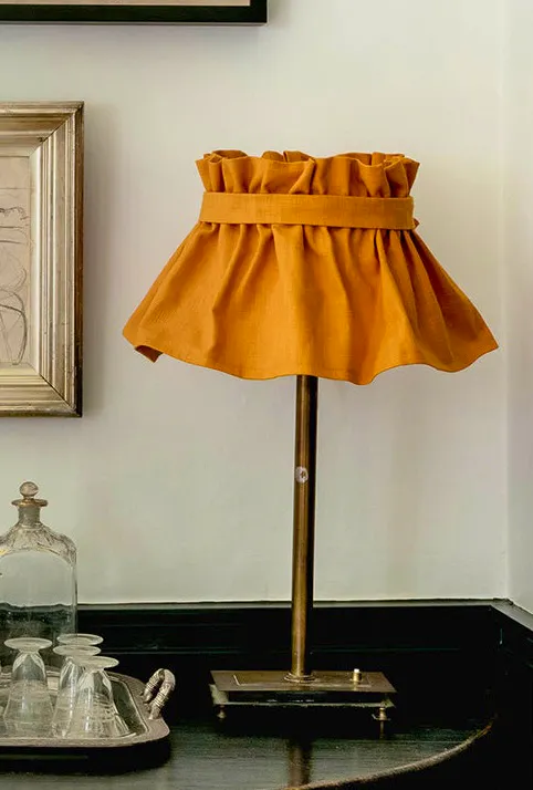 Molly Mahon Lampshade Flirty Skirt Peter Plain Turmeric with Tie, £95