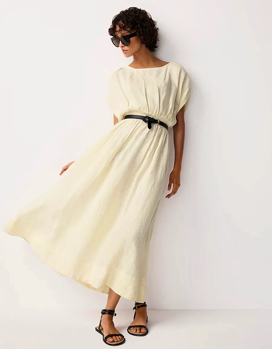 The White Company Linen Elasticated Waist Midi Dress, £140