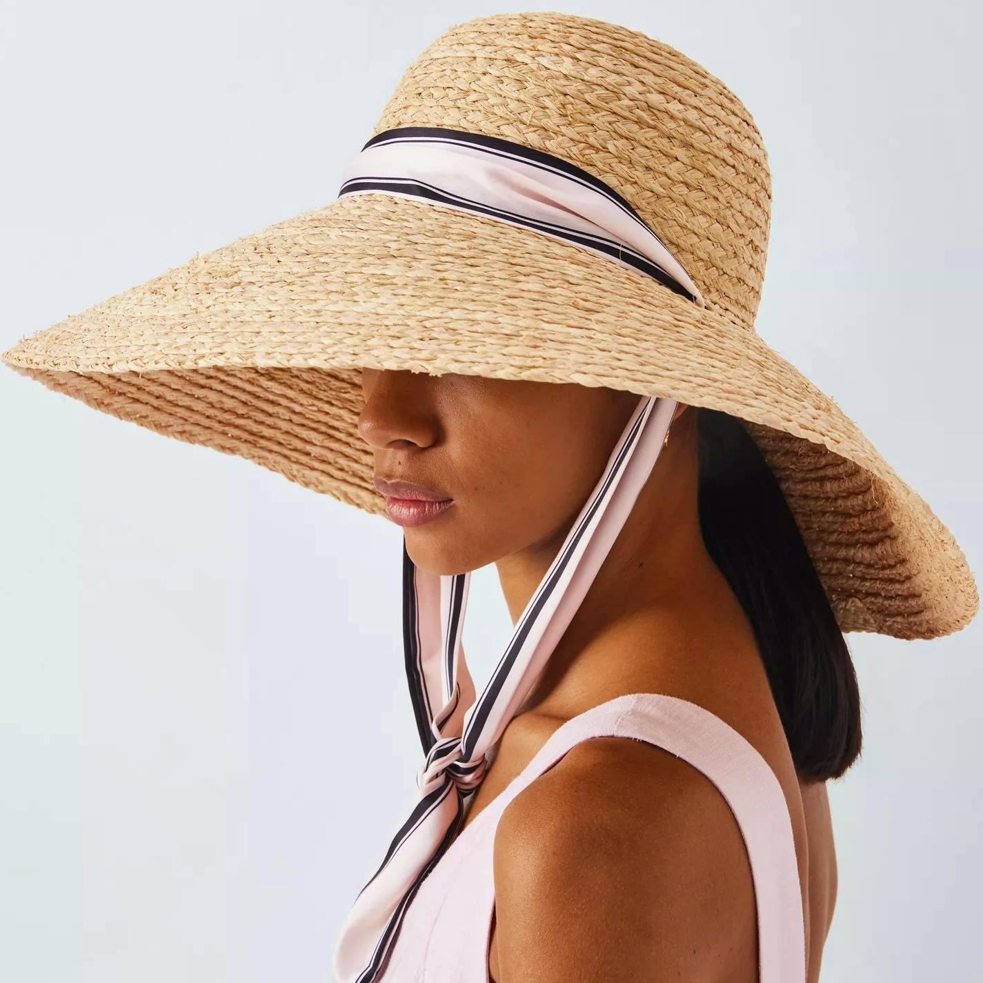 John Lewis Wide Brim Self-Tie Scarf Sun Hat, £49