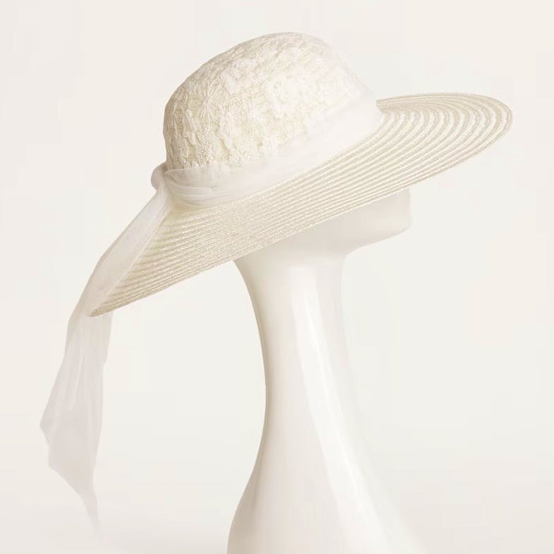 Maison Michel Straw Blanche Capeline Hat, £730