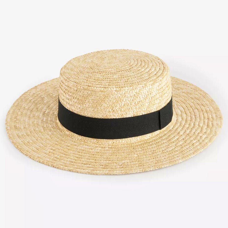 Boutique Bonita Boater Ribbon-Embellished Straw Hat, £75