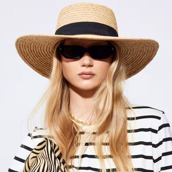 & Other Stories Grosgrain-Trimmed Raffia Hat, £32