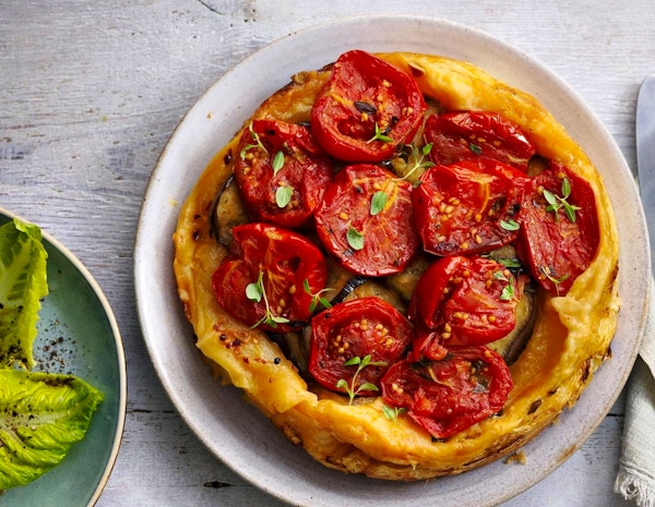 Confit Tomato And Aubergine Tarte Tatin