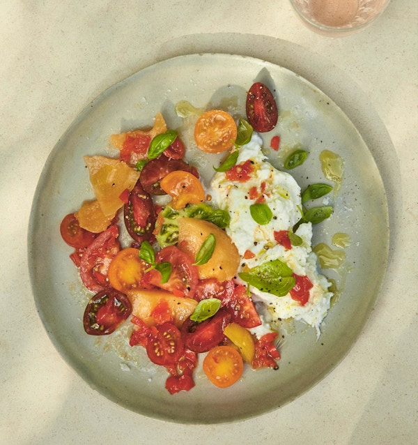 Melon, Tomato And Mozzarella With Two Chillies