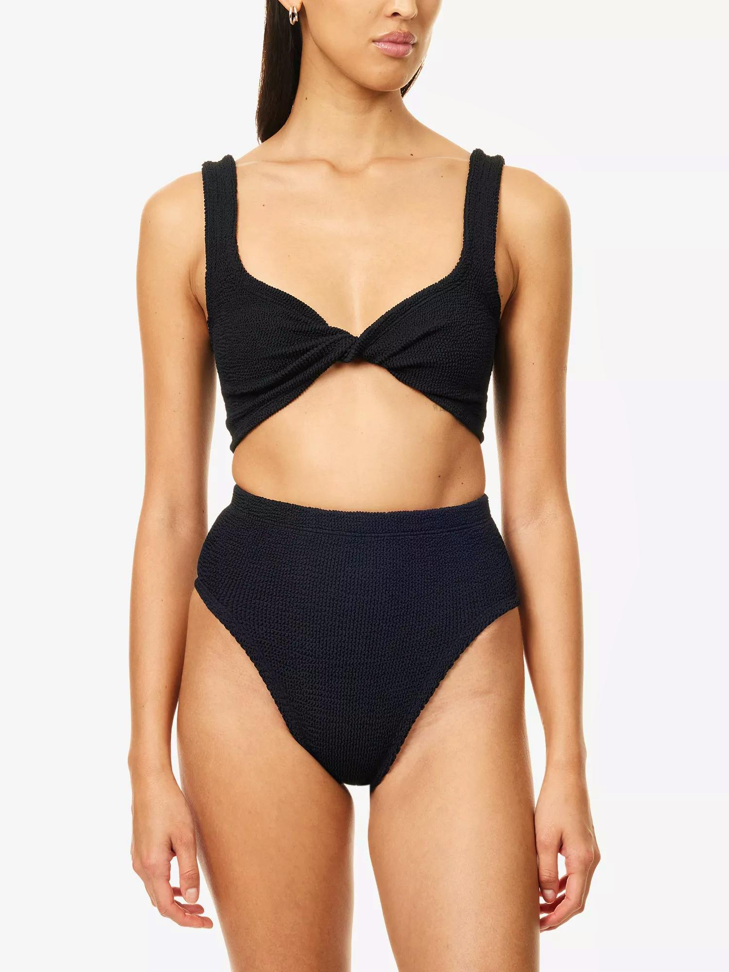 Hunza G Jamie Twist Seersucker Bikini Set, £195