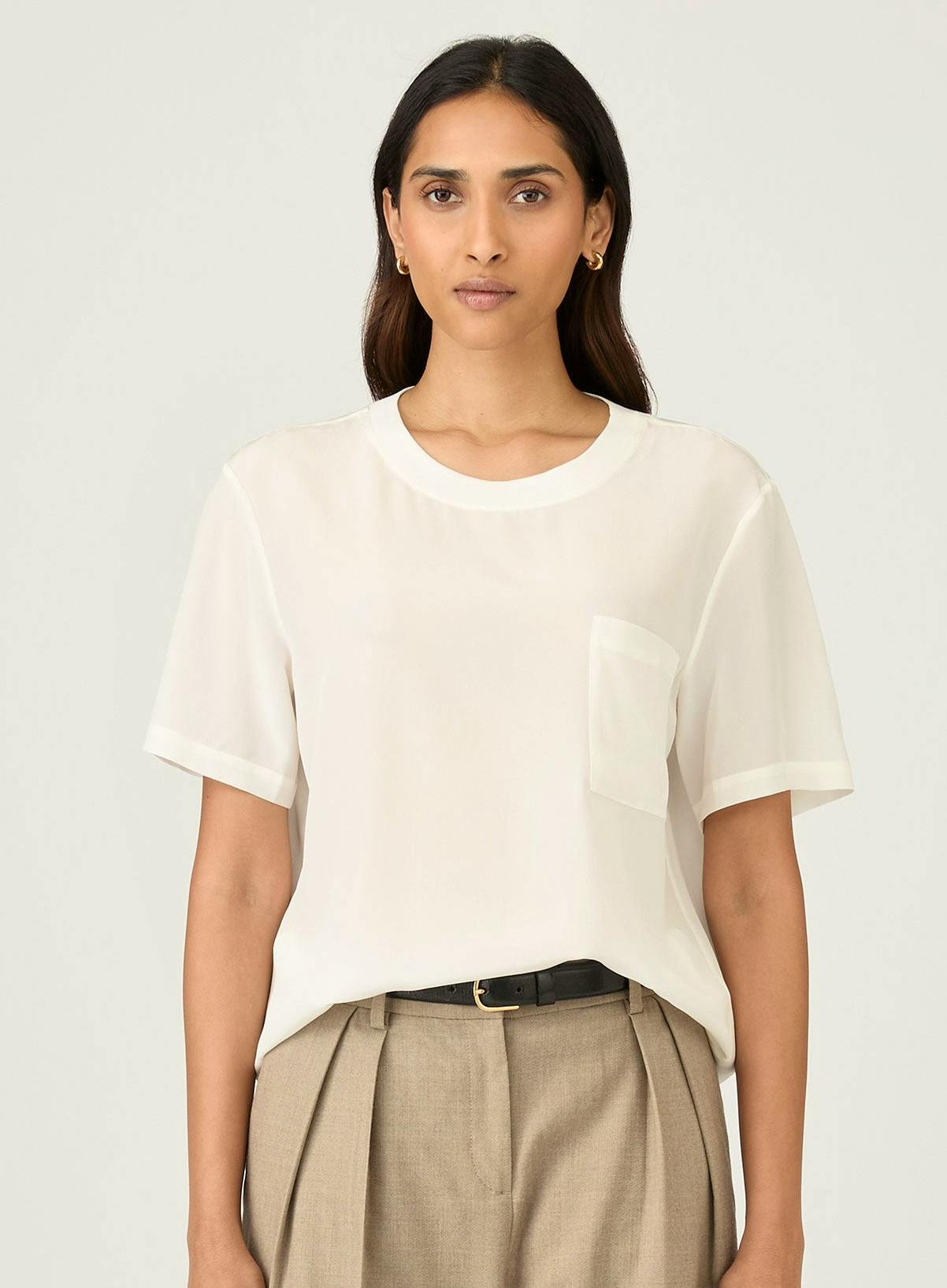 Sunspel Woven Silk T-shirt, £250