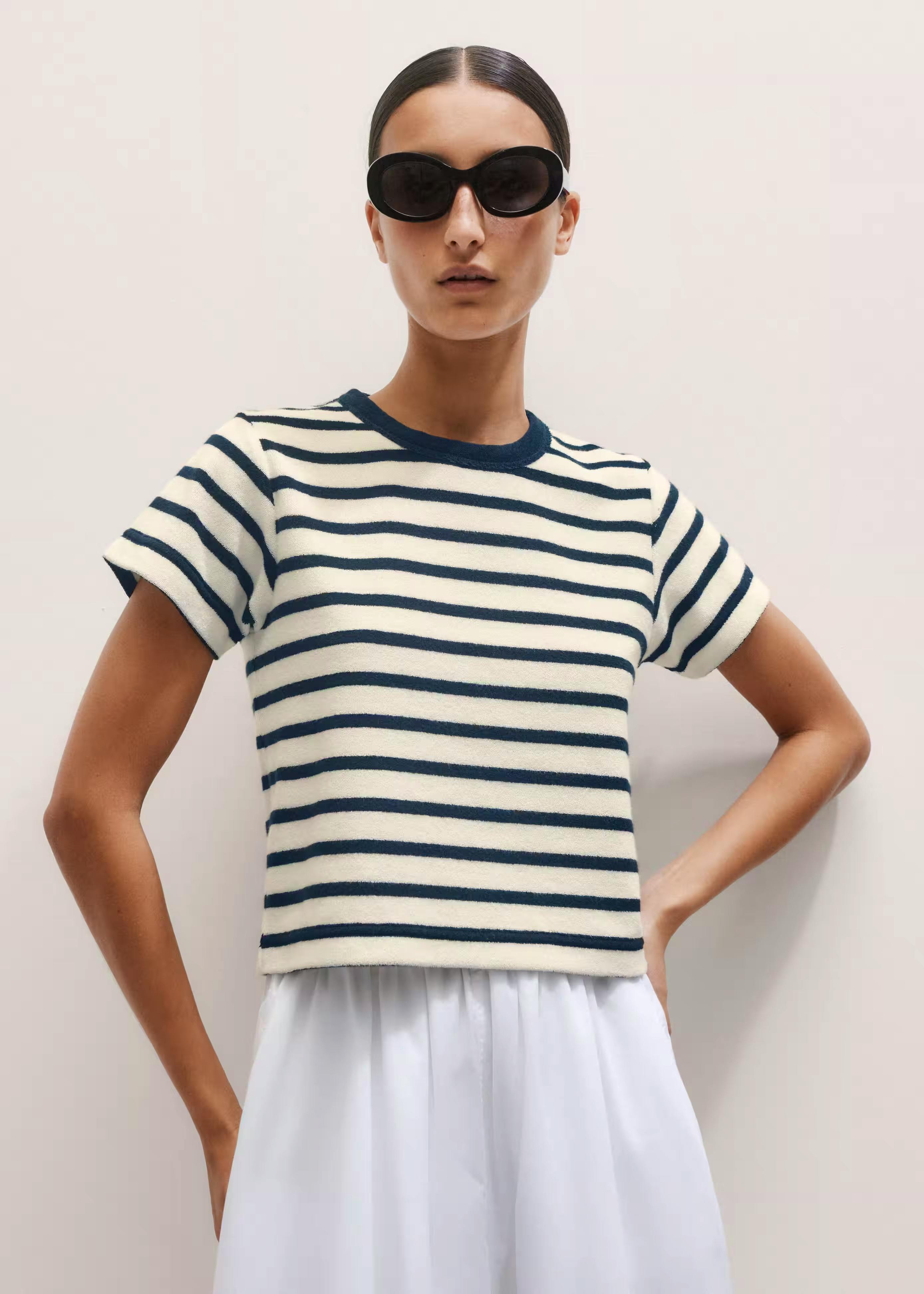 Me + Em Striped Towelling Baby Tee, £65