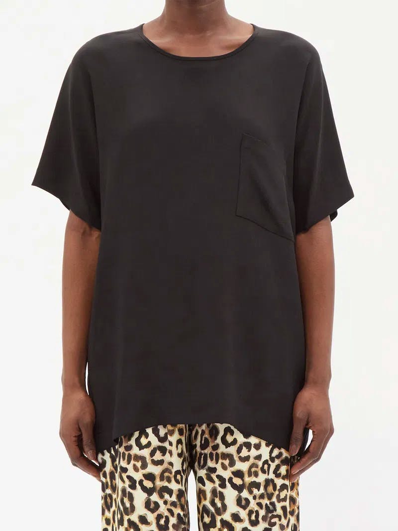 Raey Oversized Woven-silk T-shirt , £295