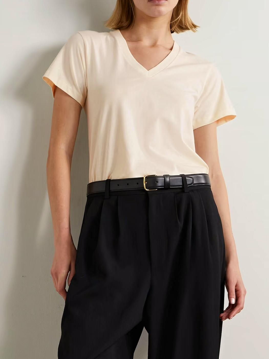 The Row Tala cotton-jersey T-shirt, £275 (Was £550)