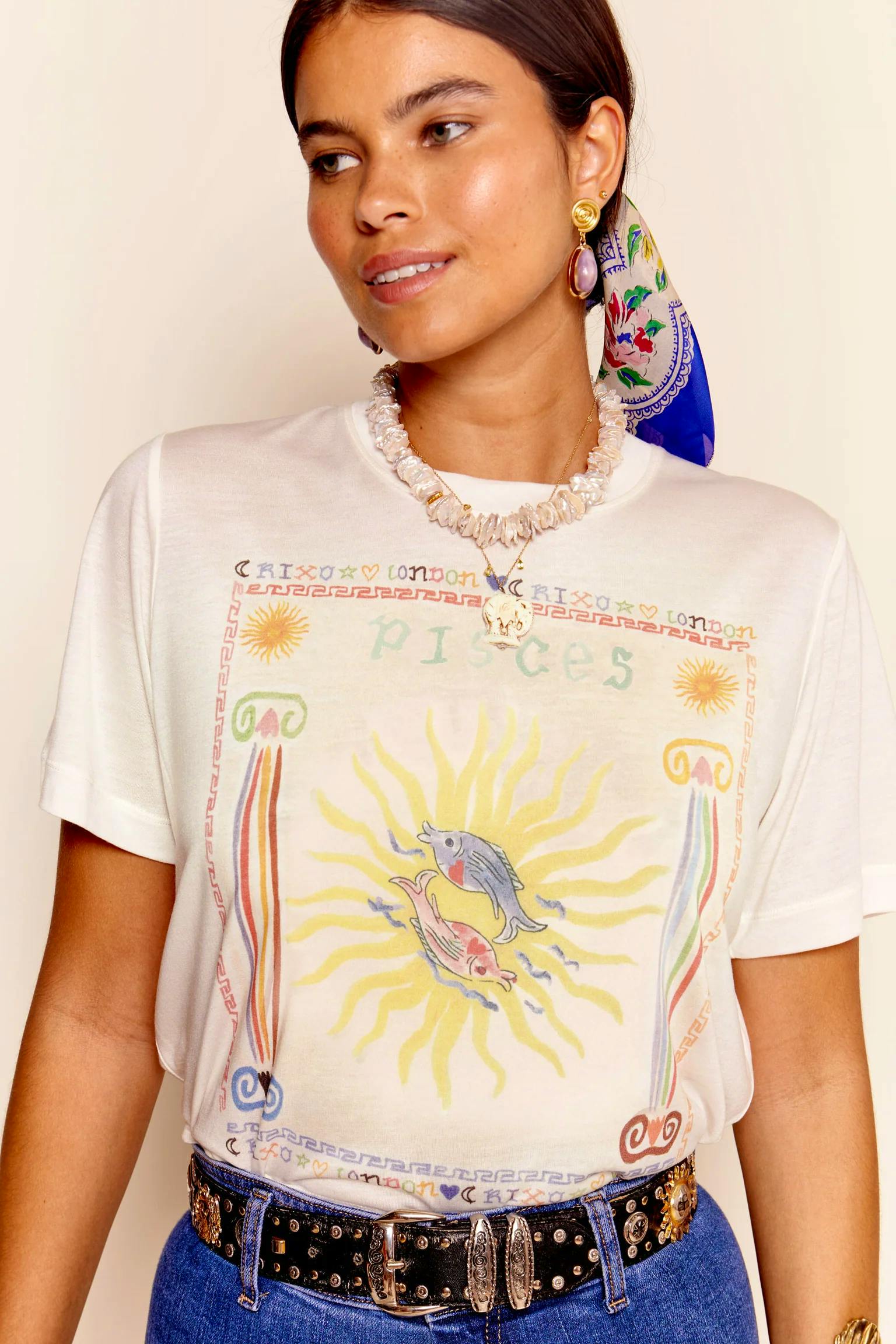 Rixo Ria Zodiac T Shirt, £75