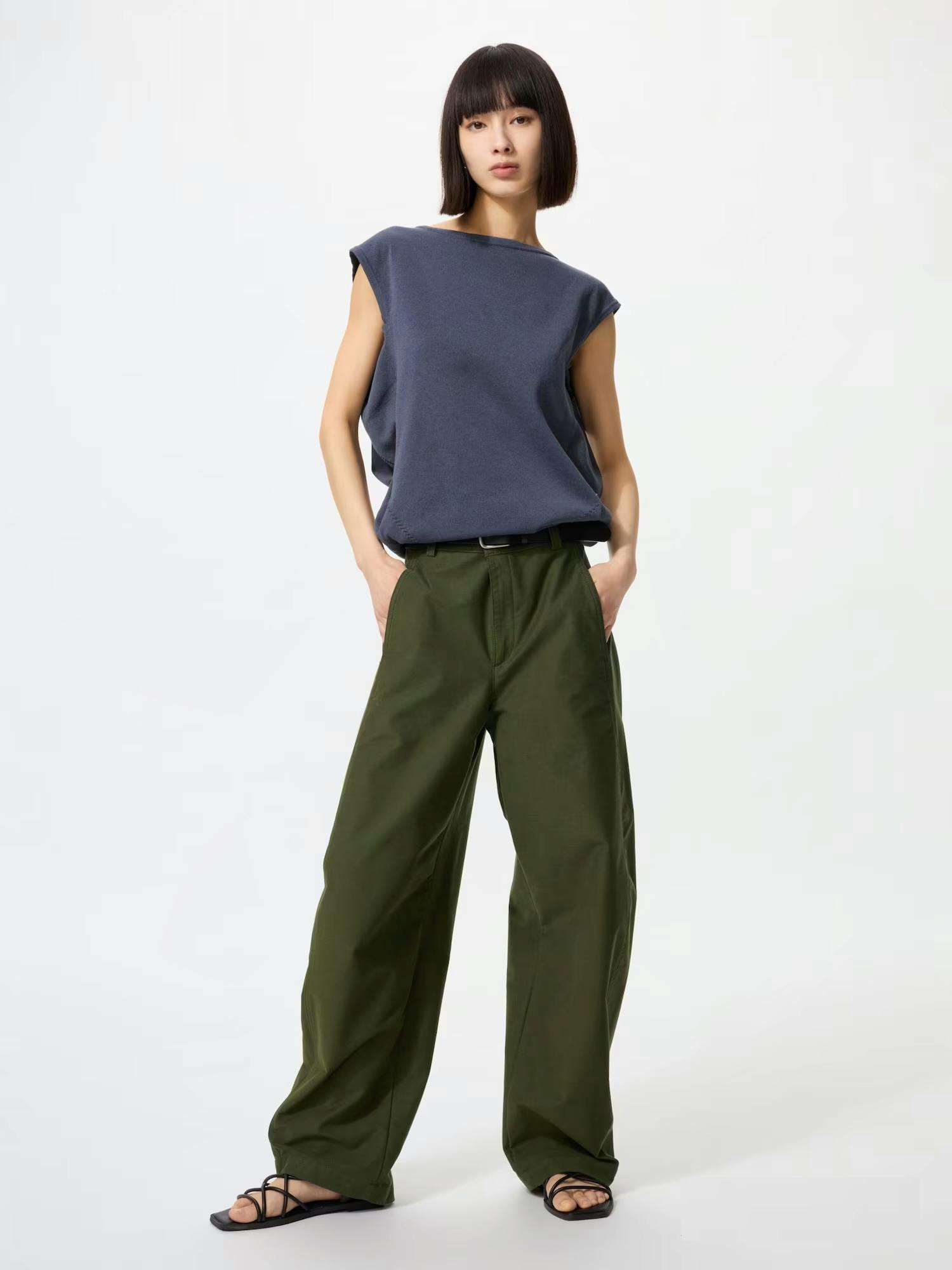 Uniqlo Jersey Barrel-leg Trousers, £35