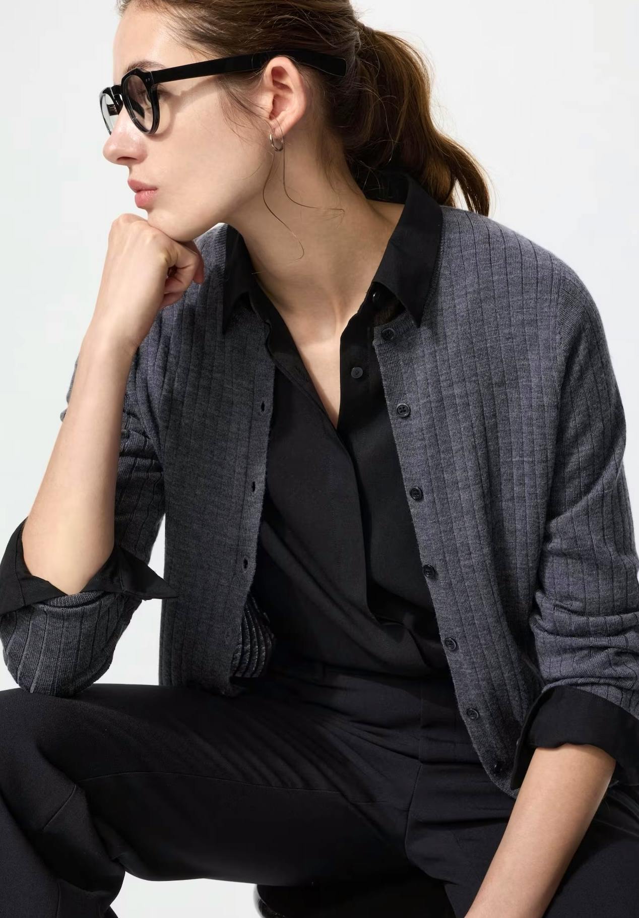 Uniqlo Merino Ribbed Cardigan, £35