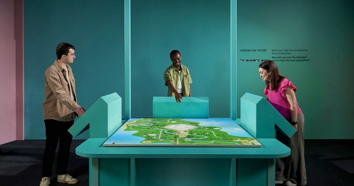 Visitors Playing On The Feeding The Future Interactive In Future Of Food At The Science Museum (c) Science Museum Group 1