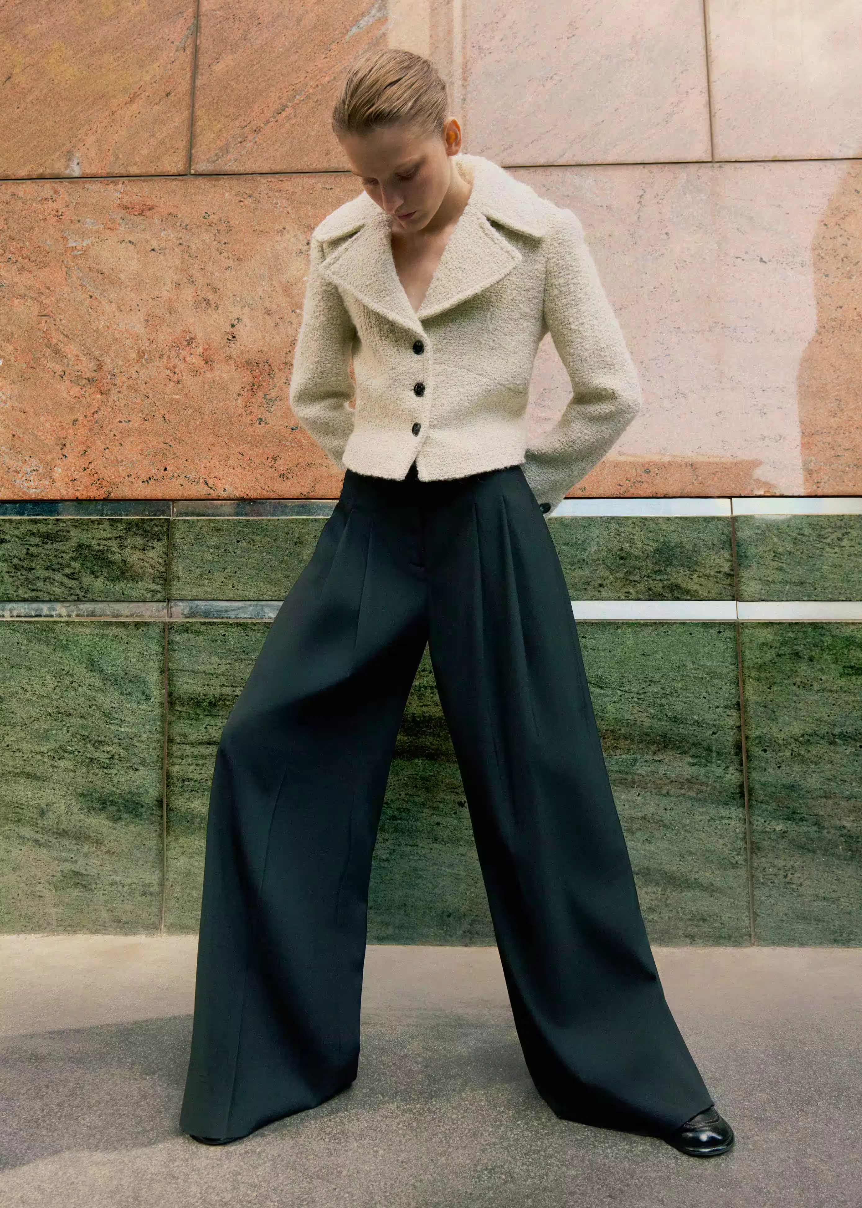 Me + Em Pleated Wide-Leg Trouser, £225