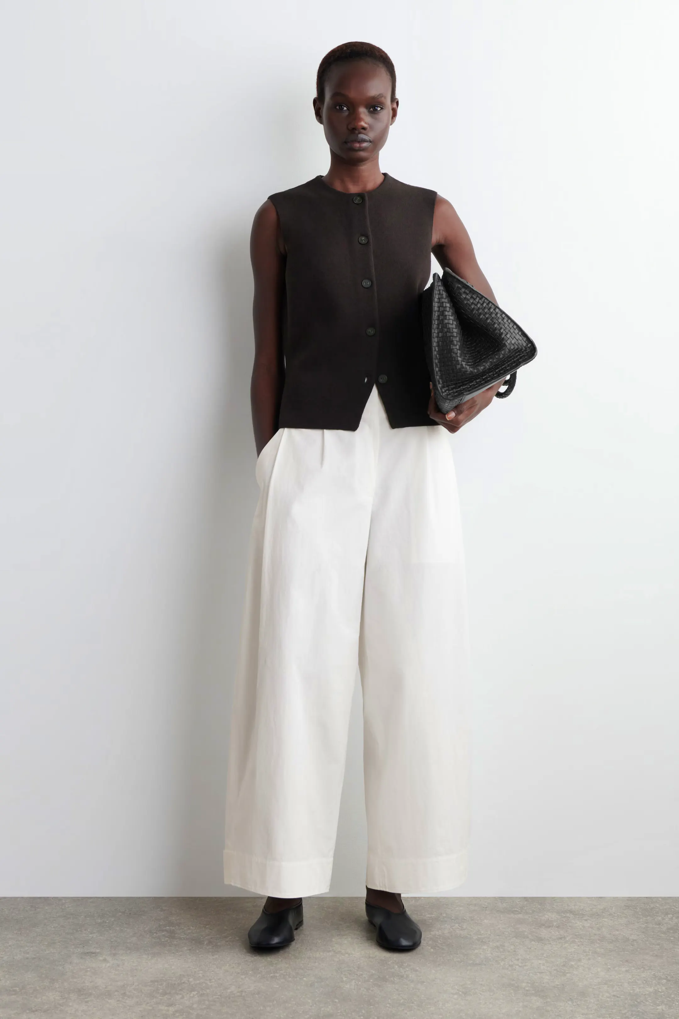 Cos Cotton Barrel-Leg Trousers, £75